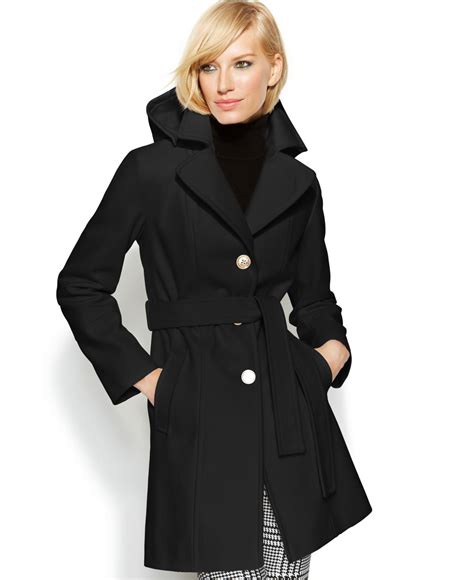 women's wool blend belted coat michael kors